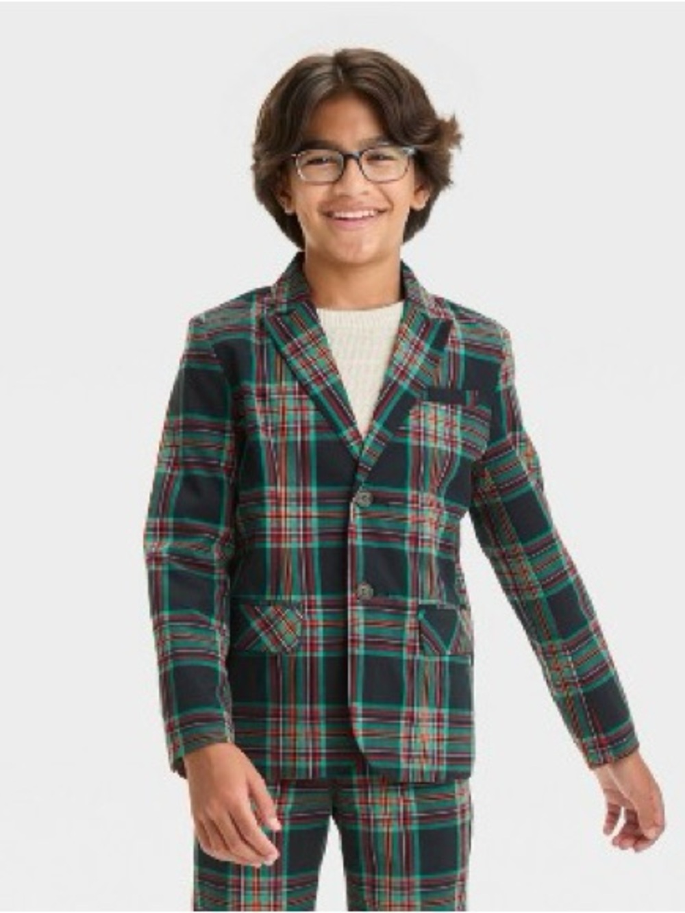 Cat & Jack Green Plaid Blazer Jacket and Pants size 16